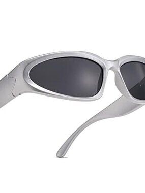 Wrap Around Sports Sunglasses UV Protection Mirrored Lens Running Cycling Shades